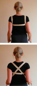 yoga strap, shoulders